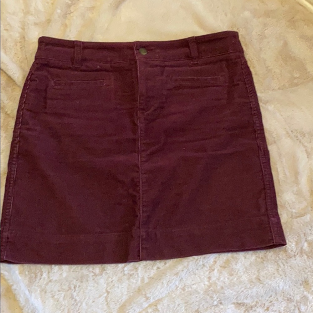 Cranberry Corduroy MiniSkirt